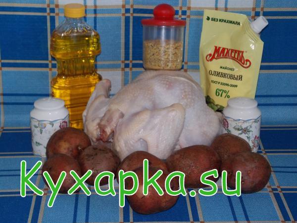 Курица: запеченная в рукаве с картофелем