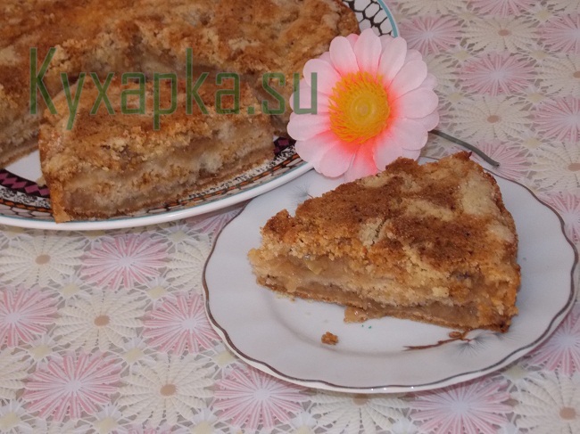Насыпной яблочный пирог на Kyxapka.su 